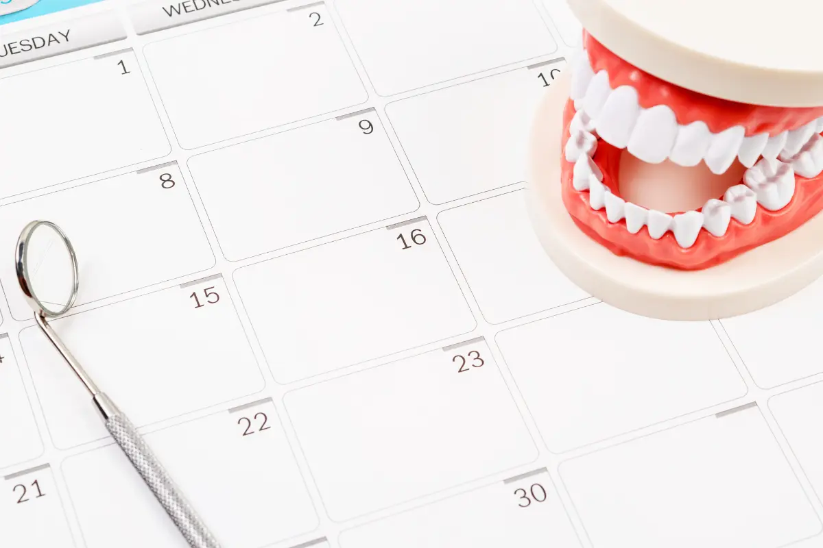 Calendario para organizar consultas y revisiones dentales